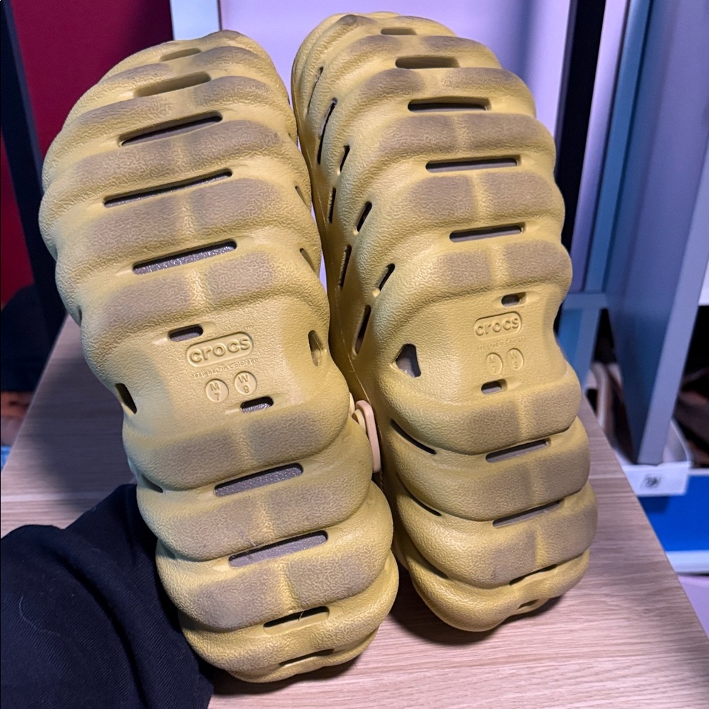 CROCS Yellow Mules & Clogs - Picture 3 of 10